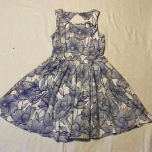 Danny & Nicole size 4 White Blue Sleeveless Dress